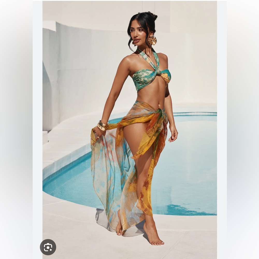 Multicolor Tie-Dye Bikini Set